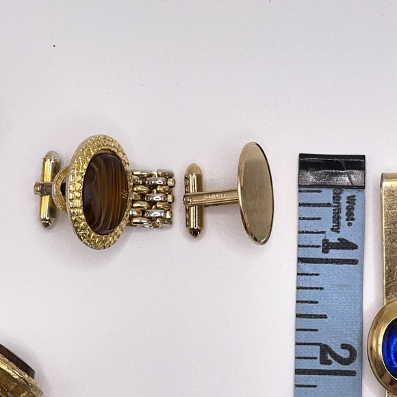 Vintage Signed Lot Tie Bars 3 Cufflinks 2 Pr Hickok Dante LaMode Anson - Picture 12 of 15